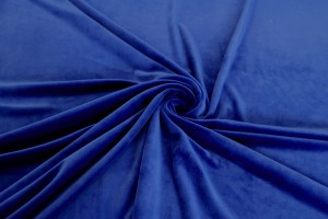 Dzianina welurowa premium, welur soft - szafirowy