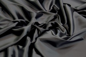 Satyna cienka z lycrą - grafitowy