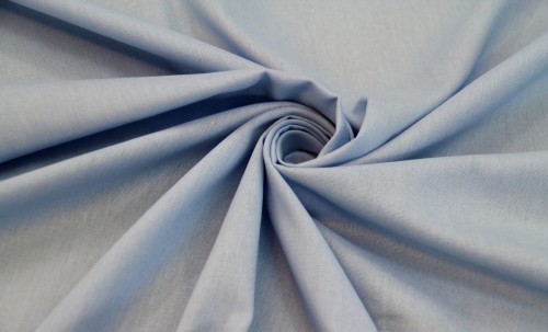 Tkanina lniana / len - błękitny, piękny niebiański