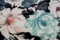 Tkanina WELUROWA dekoracyjna / zasłonowa  - flower bomb z miętą 10