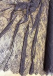 Koronka francuska w stylu boho -  panel 300cm x155cm - czekoladowy brąz