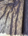 Koronka francuska w stylu boho -  panel 300cm x155cm - czekoladowy brąz 12