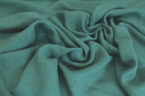 Tkanina lniana / LEN PREMIUM - szałwiowy / robins egg blue