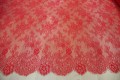 Koronka francuska w stylu boho -  panel 300cm x155cm -  czerwony 10