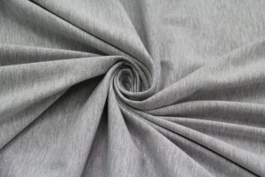 Dzianina bawełniana singiel na T-shirty - jasnoszary melange 