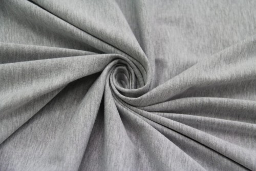 Dzianina bawełniana singiel na T-shirty - jasnoszary melange 