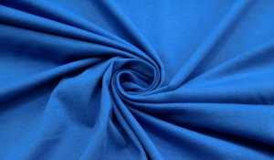 Dzianina bawełniana singiel na T-shirty - chabrowy niebieski  