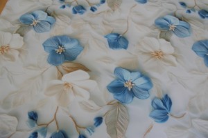 Tkanina WELUROWA dekoracyjna / zasłonowa  -  Blue Garden