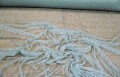 Koronka Seraphine - haft na tiulu z cekinami i koralikami - styl francuskiej elegancji - pastelowy szałwiowy 11