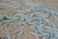 Koronka Seraphine - haft na tiulu z cekinami i koralikami - styl francuskiej elegancji - pastelowy szałwiowy 12