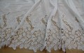Tkanina bawełniana premium haftowana z ażurowym borderem - Florence Lace Cotton - ecru 12