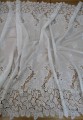 Tkanina bawełniana premium haftowana z ażurowym borderem - Florence Lace Cotton - ecru 14