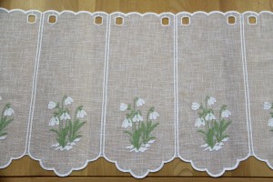Zazdrostka haftowana - 40cm - biały / przebiśniegi, kwiaty 
