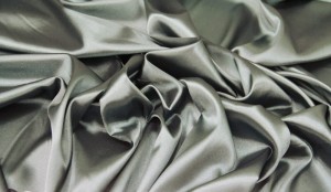 Satyna cienka z lycrą - stalowy