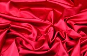 Satyna cienka z lycrą - czerwony